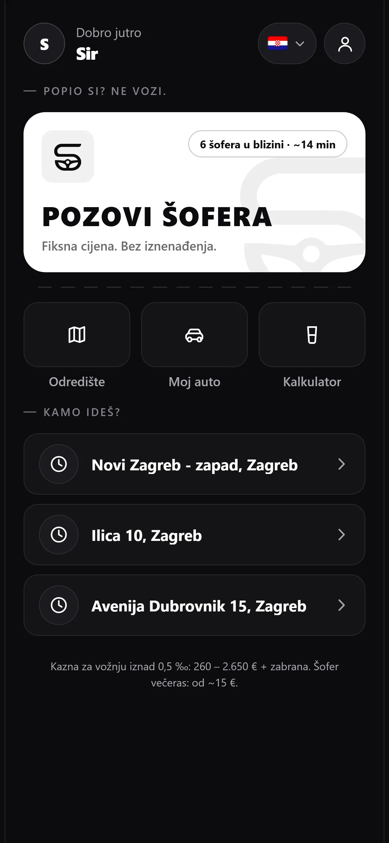 SHOFER app