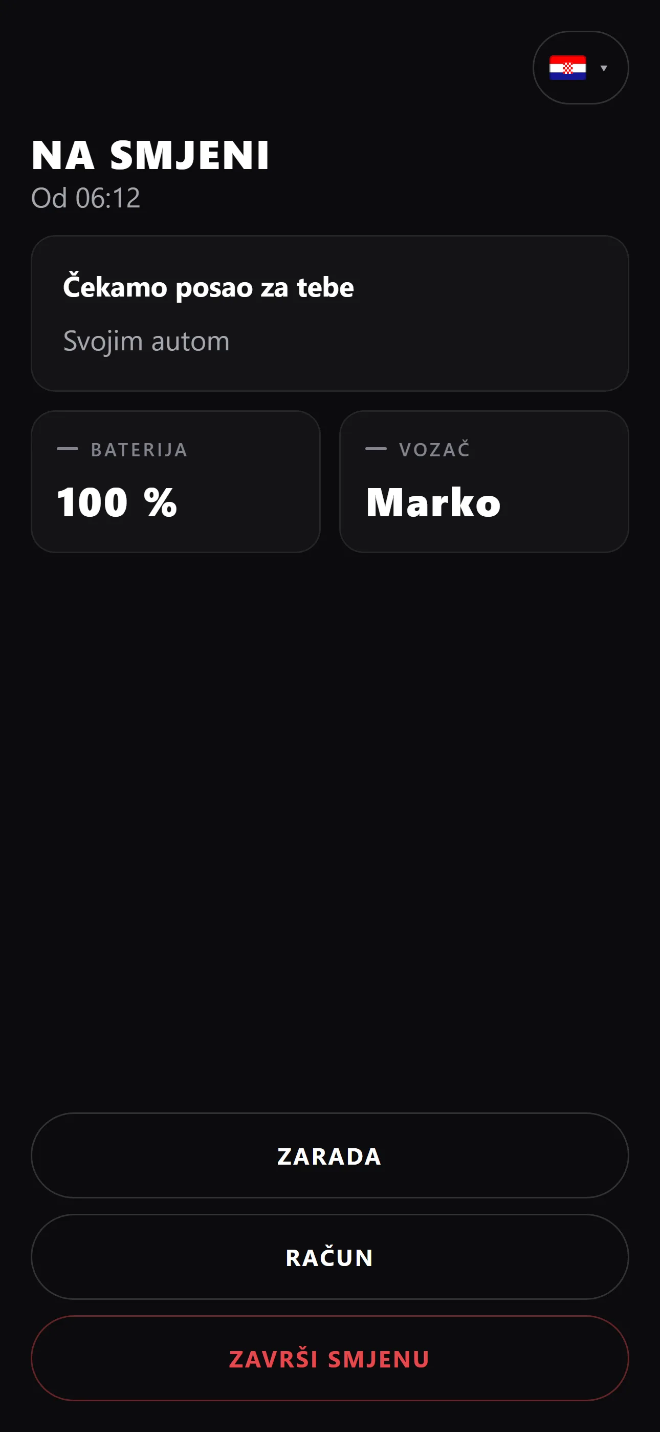 SHOFER Vozač app